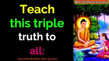 Teach this triple truth to all! Buddha Quotes That Will Change Your Life | Buddha Status in English
