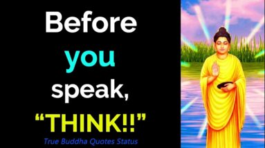 Before You Speak, “THINK!” Buddha Quotes That Will Change Your Life | Buddha WhatsApp Status English