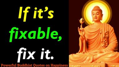 If it's Fixable, Fix It…! Powerful Buddhist Quotes on Happiness | Buddha Happiness Quotes in English